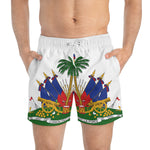 Load image into Gallery viewer, Beachwear Haitian Flag Swim Trunks
