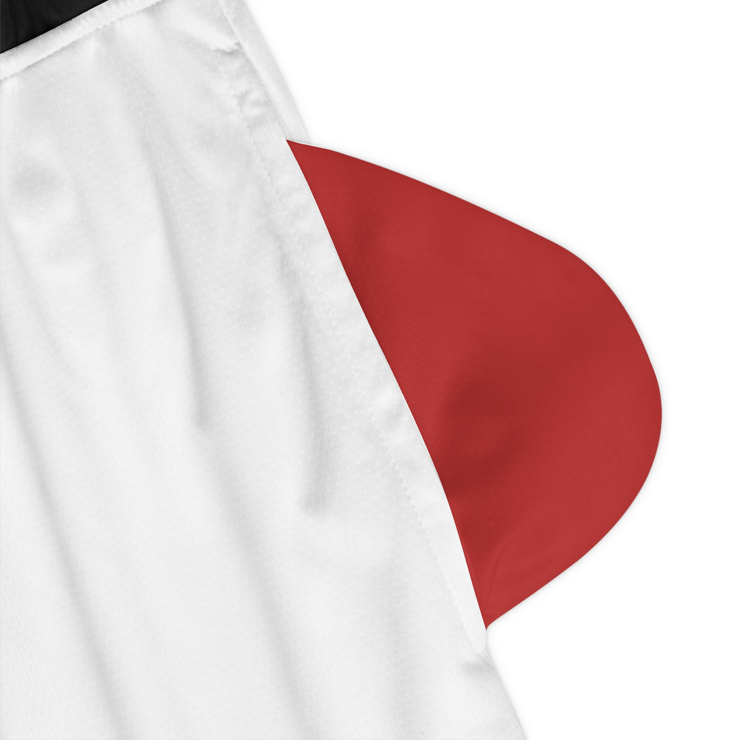 Rib Shorts 1804 Dept Basketball Design white