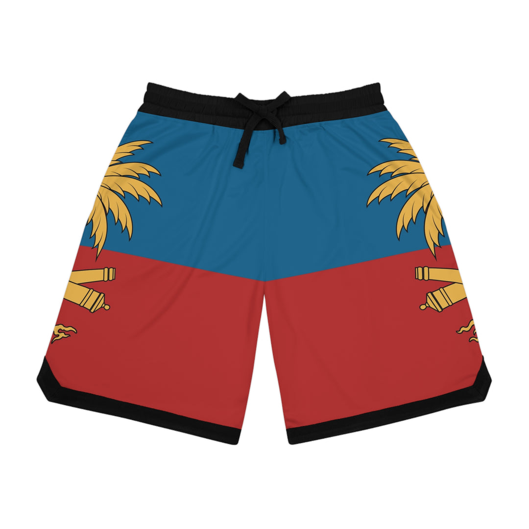 Shorts - Full printed Haiti palm design